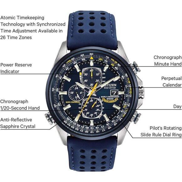 Citizen Eco-Drive Chronograph A-T Men's Watch, Stainless Steel(Model:AT8020-03L) - Picture 6 of 6